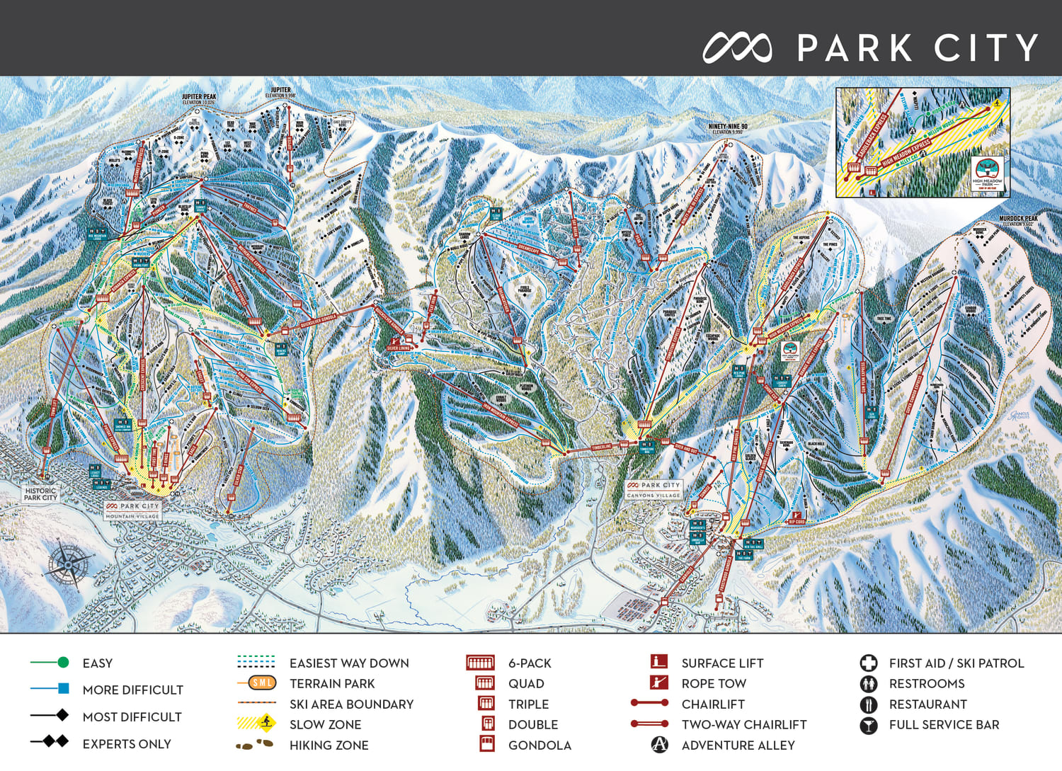 Parkcity piste map